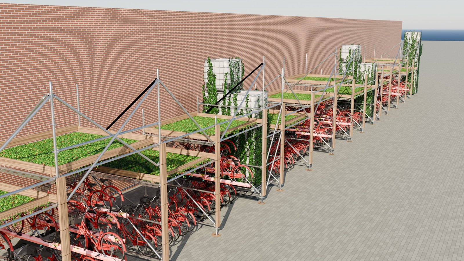 Groene daken en begroeide IBC-tanks